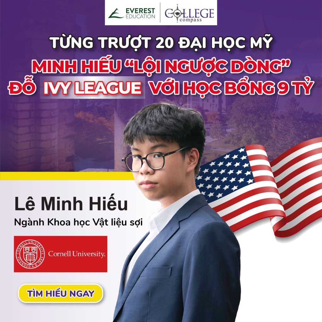 Học sinh College Compass nhận học bổng toàn phần Cornell sau 20 lần bị từ chối